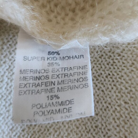 Piu Verona Made in Italy superkid mohair/ merino wool embroidered sequins Sweate - Picture 6 of 8